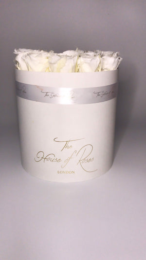 Eternal Rose Hatbox - White - The House of Roses London