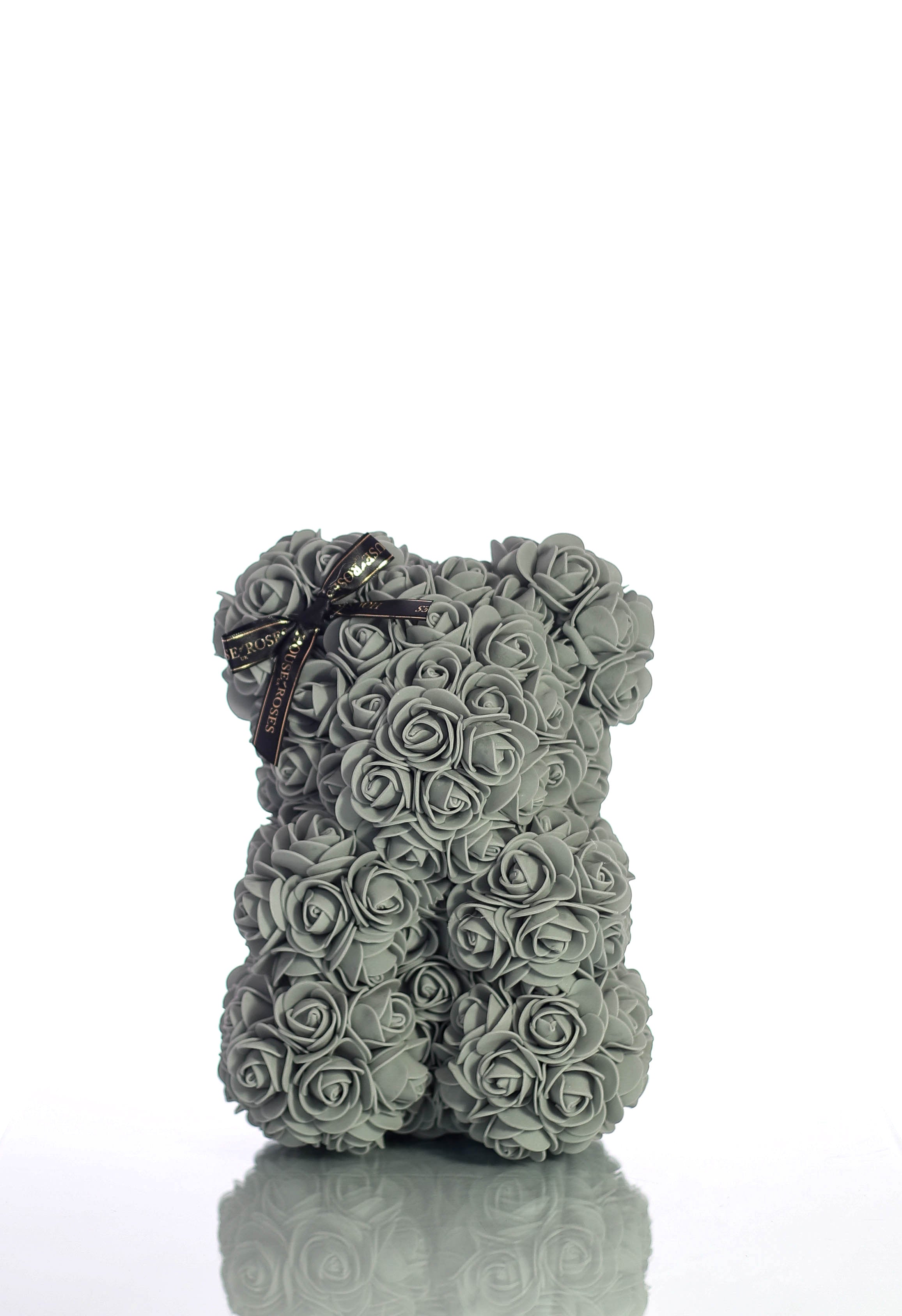 Grey Rose Bear (25cm)